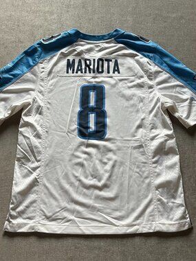 Tennessee Titans Marcus Mariota Nike Jersey Adult Large White On Field NFL #8